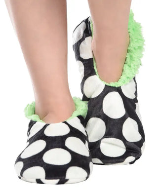 Polka Dot Fuzzy Feet Slipper - Final Sale