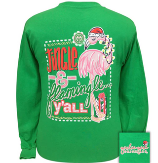 Jingle and Flamingle Long Sleeve Tee Final Sale
