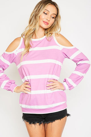 Sun Kissed Cold Shoulder Top - Available in 2 Colors