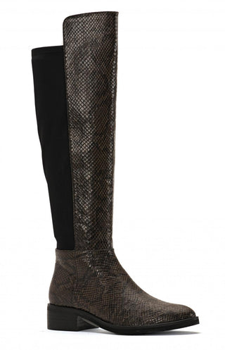 Haven Knee High Boots in Brown Snake - Last Chance