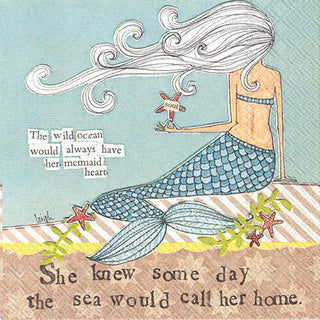 Mermaid Paper Cocktail Napkin