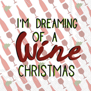 Disposable Christmas Paper Cocktail Napkins Wine Christmas