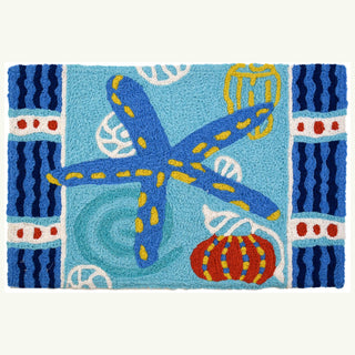 Teal Starfish Rug
