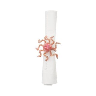 Beaded Coral Octopus Napkin Ring