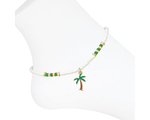 Palm Tree & Discs Anklet