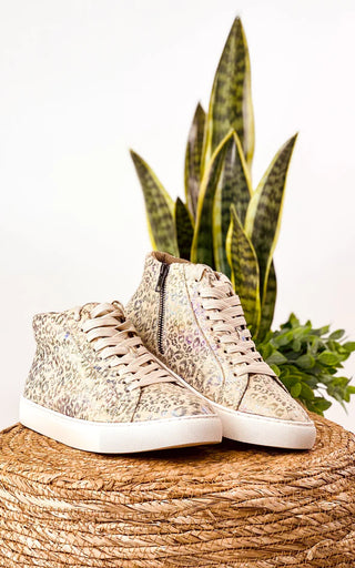 Corkys Imagine Sneakers-Taupe Metallic Leopard