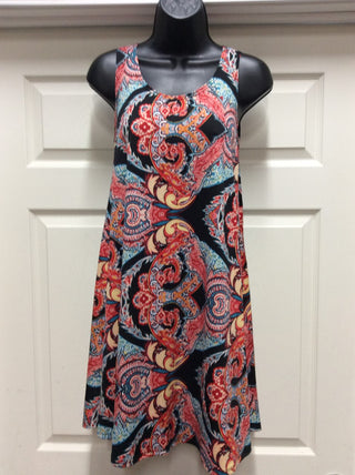 Black Paisley Tank Dress