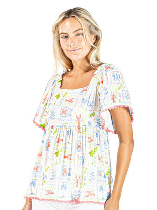 First In Line Top in Sea Patch