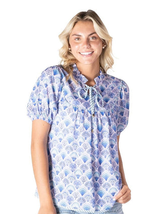 Talk Softly Top in Scallop Shell