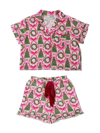 Never Too Comfy Pajama Set in Ribbon Trees