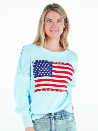 American Dream USA Sweater In Surf