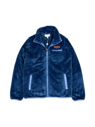 Simply Soft Youth Zip Up Jacket In Dark Blue