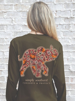 Pumpkin Elephant Top In Umber