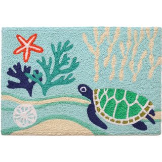 Sea Turtle, Starfish, &  Coral Rug