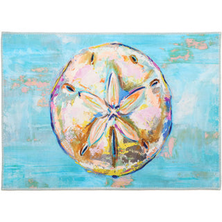 Painted Sand Dollar Machine Washable Olivia's Home™ Accent Rug