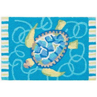 Blue Turtles & Swirls Rug