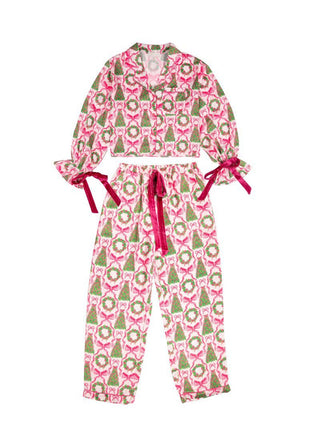 Heading To Sleep Pajama Set in Ribbon Trees