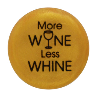 Slogan Cap - Gold - More Wine Less Whine
