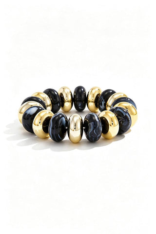 Mixed Stone and Bead Stretch Bracelet