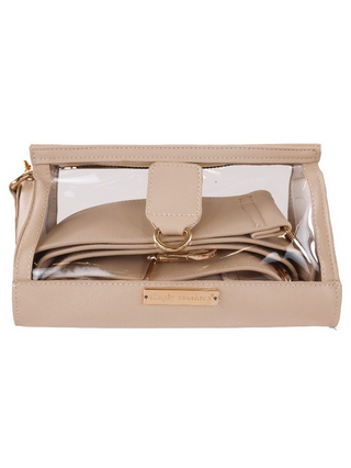 See Right Through You PU Leather Stadium Clutch