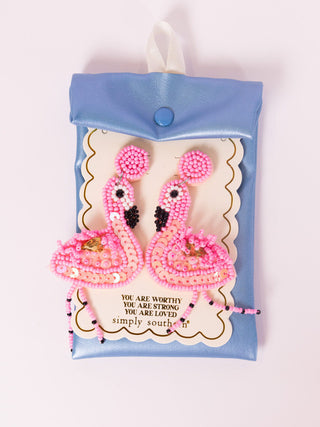 Flamingo Beaded Earring