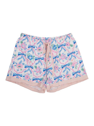 Cozy Cove Pajama Shorts In Ribbon