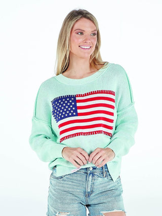 American Dream Sweater In Seafoam