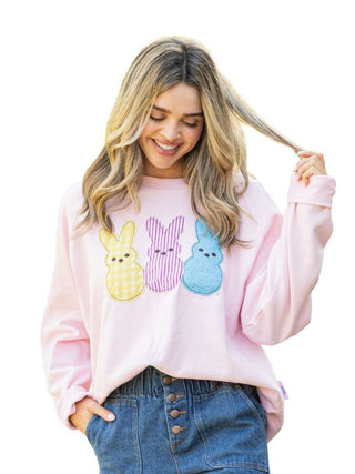 Love Of Peeps Crewneck Sweatshirt in Pink