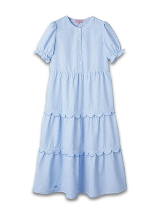 Just Around The Bend Dress in Blue Stripe