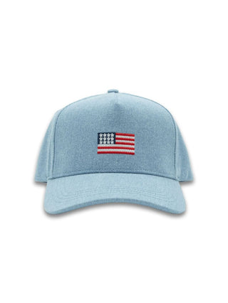 Embroidered Flag Snap Back Hat
