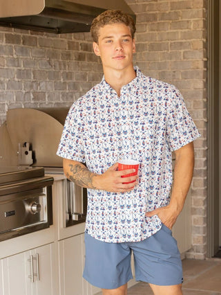 Tee Time Men's Polo in White