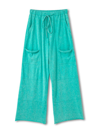 Safe To Say Wide Leg Pants in Turquoise