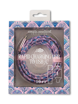 Charged Up 10 Foot USB To USB C Charging Cable