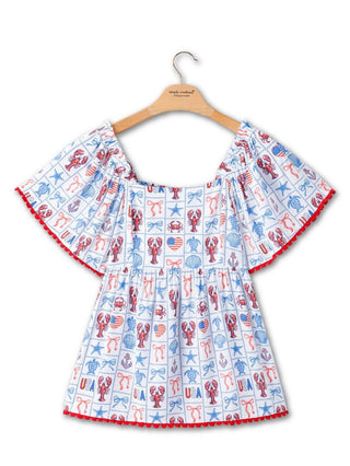 To The Left Top in Lobster Patch