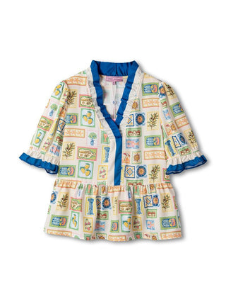 Talking About Us Top in Yellow Patches