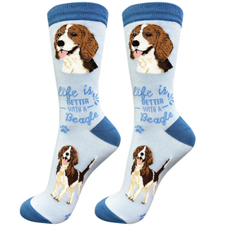 Life Is Better With A Beagle Crew Socks