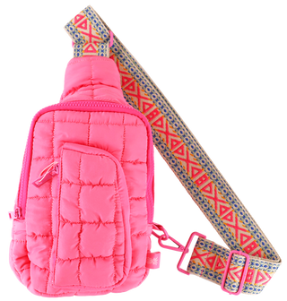 Puff Sling Bag In Pink