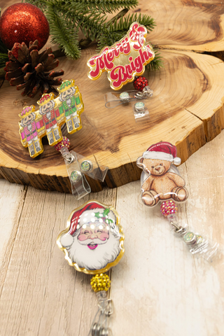 Jolly Holiday Badge Reel Clips