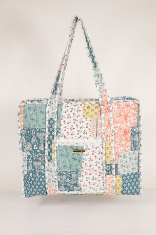 Don't Stop Running Tote in Quilt