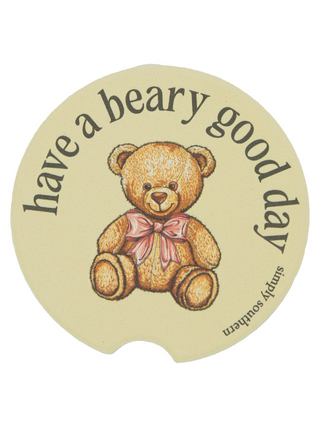 Have A Beary Good Day Car Coaster