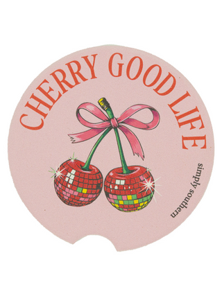Cherry Good Life Car Coaster