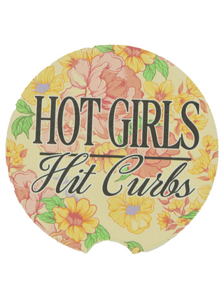 Hot Girls Hit Curbs Car Coaster
