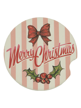Holly Jolly Merry Christmas Car Coaster