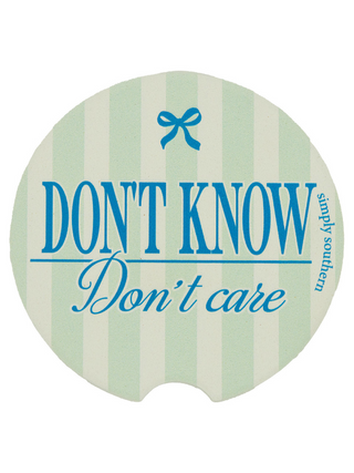 Don't Know Don't Care Car Coaster
