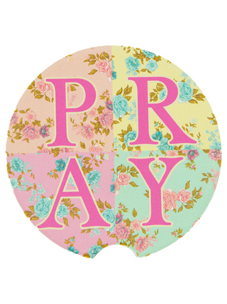 Floral Pray Car Coaster