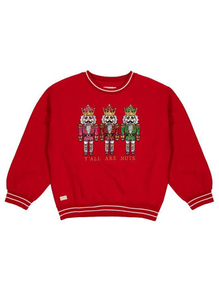 Y'All Are Nuts Varsity Crewneck Sweatshirt