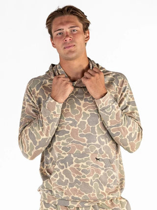 Simply Stated Men's Performance Hoodie in Faded Camo