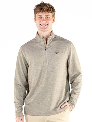 Polished & Neat Men's Quarter Zip Pullover in Olive