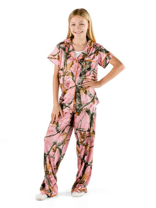 Kids Ready For Bed Pajama Set in Pink Camo