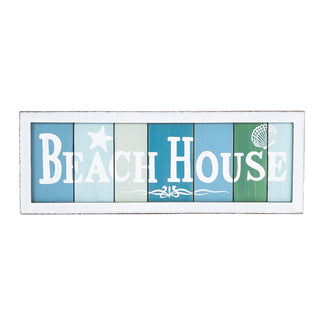 "Beach House" Wood Slat Wall Decor